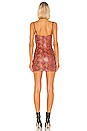 view 3 of 3 Kailani Mini Dress in Hot Orange Snakeskin