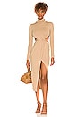view 1 of 3 VESTIDO MIDI CIA in Camel