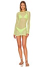 view 1 of 3 Jaci Mesh Mini Dress in Lime Green Glow