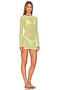 view 2 of 3 Jaci Mesh Mini Dress in Lime Green Glow
