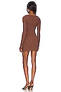 view 3 of 3 Willa Ruched Cut Out Mini Dress in Dark Terracotta