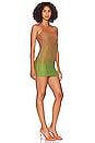 view 2 of 3 Playa One Shoulder Asymmetrical Mini Dress in Pink & Green Ombre