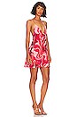 view 2 of 4 DIONNE 미니 원피스 in Red Swirl Print