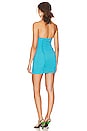 view 3 of 3 Taysia Halter Mini Dress in Turquoise