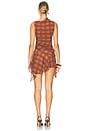 view 4 of 4 Amari Mini Dress in Brown Plaid