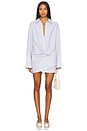 view 1 of 4 Faye Shirt Dress in Gray & White