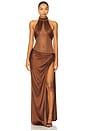 view 1 of 4 Raine Maxi Dress in Chocolate Brown
