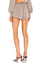view 3 of 4 Georgi Paper Bag Shorts in Taupe