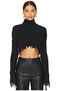 view 1 of 4 Delphine Cropped Sweater in Black