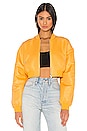 view 1 of 4 Sim Crop Bomber Jacket in Orange Creme