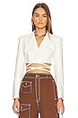 view 1 of 4 Alvina Cropped Blazer in Ivory