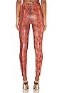 view 3 of 4 Nara Pants in Hot Orange Snakeskin