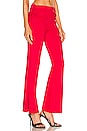 view 2 of 4 Meghan Ruched Knit Pant w Slit in Cherry Red