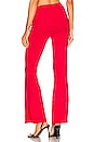 view 3 of 4 Meghan Ruched Knit Pant w Slit in Cherry Red