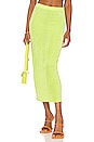 view 1 of 4 Ramona Midi Skirt in Acid Lime