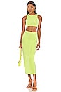 view 4 of 4 Ramona Midi Skirt in Acid Lime