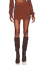 view 1 of 4 Elsie Distressed Low Rise Micro Mini in Camel Brown