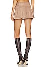view 3 of 4 Ariella Mini Skirt in Khaki Brown