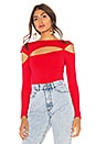 view 1 of 5 Selma Bodysuit in Fire Red