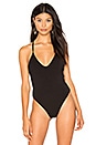 view 2 of 5 Strappy Halter Bodysuit in Black