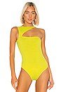 view 2 of 5 Tatiana Bodysuit in Lime Yellow