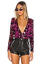 view 1 of 6 Matilda Bodysuit in Fuchsia & Black