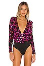 view 2 of 6 Matilda Bodysuit in Fuchsia & Black