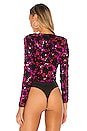 view 4 of 6 Matilda Bodysuit in Fuchsia & Black