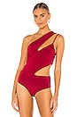 view 2 of 5 Maxim Bodysuit in Dark Red