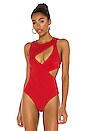 view 2 of 6 Kyoto Bodysuit in Red