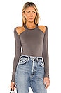 view 1 of 4 Alice Top in Charcoal Grey