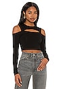 view 1 of 4 Diem Cut Out Top in Black