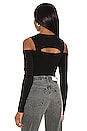 view 3 of 4 Diem Cut Out Top in Black