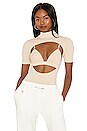 view 1 of 5 Zayah Bodysuit in Two Tone Sand