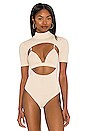 view 2 of 5 Zayah Bodysuit in Two Tone Sand