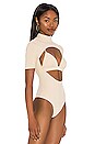 view 3 of 5 Zayah Bodysuit in Two Tone Sand