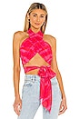 view 1 of 4 Rios Wrap Halter Top in Strawberry Tie Dye