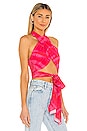 view 2 of 4 Rios Wrap Halter Top in Strawberry Tie Dye