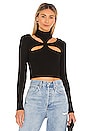 view 1 of 4 Alyson Cut Out Top in Black