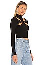 view 2 of 4 Alyson Cut Out Top in Black