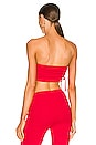view 3 of 4 Meghan Ruched Knit Tube Top in Cherry Red