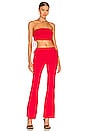 view 4 of 4 Meghan Ruched Knit Tube Top in Cherry Red