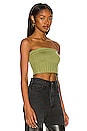 view 2 of 4 Loren Knit Tube Top in Olive Green