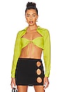 view 1 of 4 Nadia Crop Blouse in Acid Lime