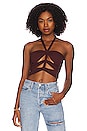 view 1 of 4 Kayla Crop Top in Brown