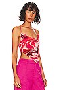 view 2 of 5 Dionne Top in Red Swirl Print