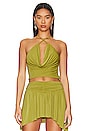 view 1 of 4 Yimena Crop Top in Chartreuse Green