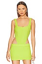 view 1 of 5 Aoife Bodysuit in Lime Green