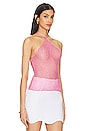 view 2 of 5 Saira Sequin Knit Halter Top in Pink