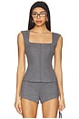 view 1 of 4 Delanie Top in Charcoal Grey